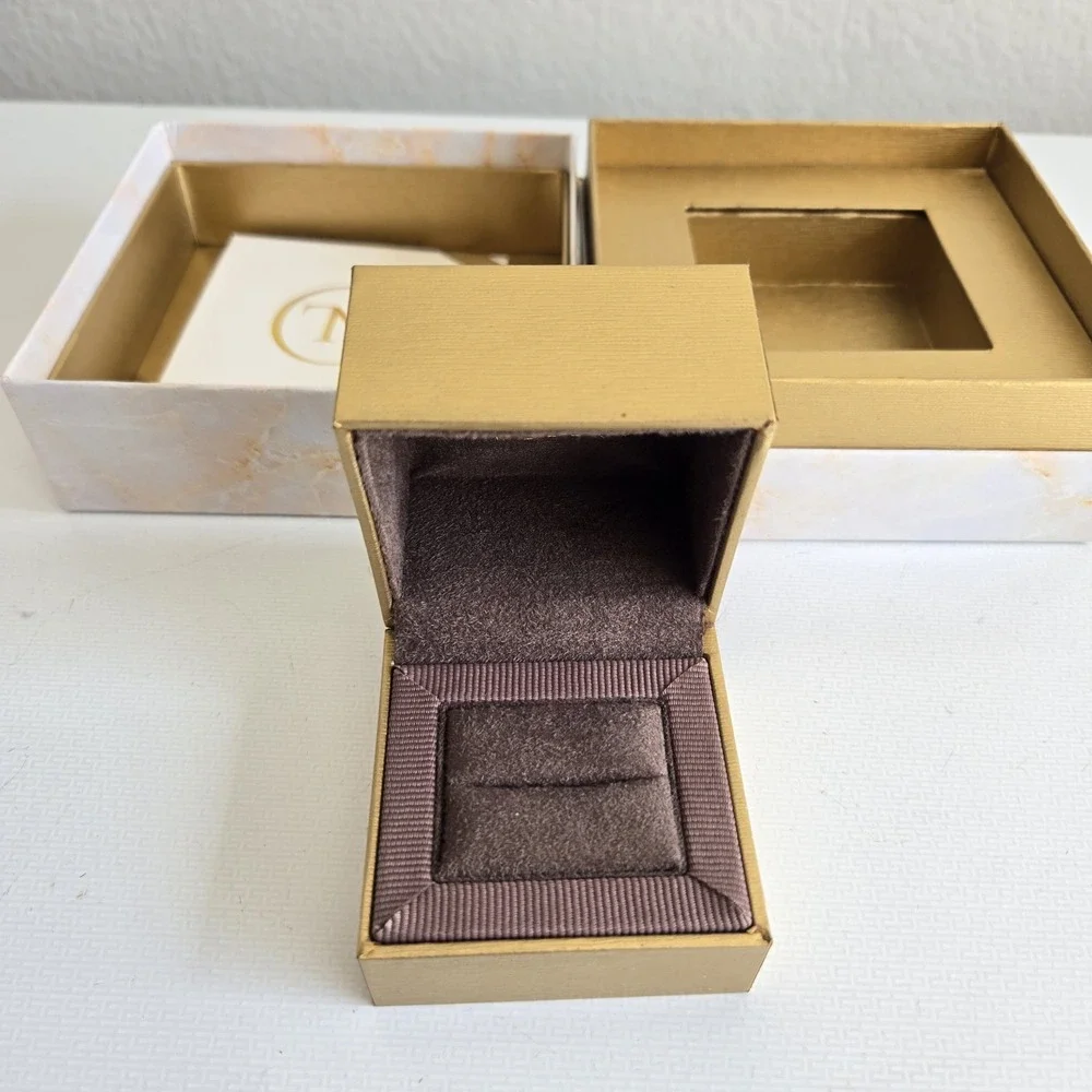 KAY JEWELER NEIL LANE Empty Ring Box & Outer Presentation Box‎ Marbled Gold